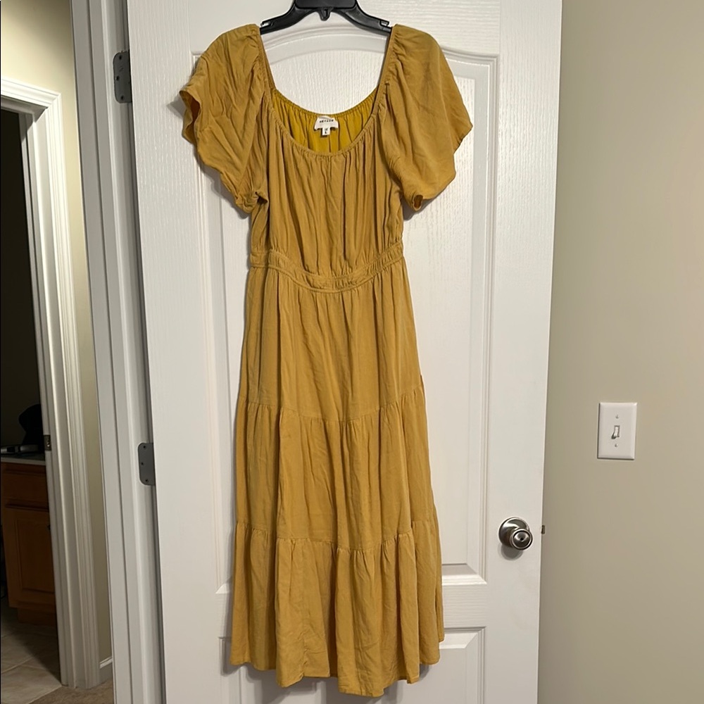 Heyson Golden Yellow Tiered Dress